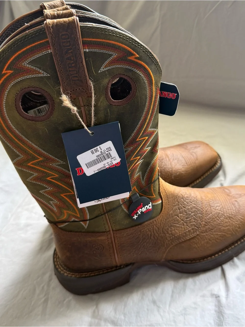 Durango Brown and Green Leather Western Boots